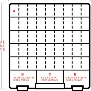 AB Designs 9101ABD Super Satchel Slim with Removable Dividers, Stackable Home Storage Organization Container, Clear with Silver Latches