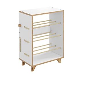 Be Home Furniture│CORDEL Shoe Rack │Home Décor, Shoe Storage, Shoe Organizer for Entryway & Living Room│White - 21.34" W