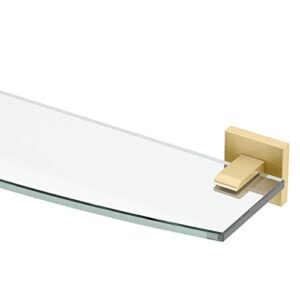 gatco 4066 elevate glass shelf, brushed brass