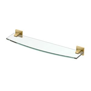 Gatco 4066 Elevate Glass Shelf, Brushed Brass