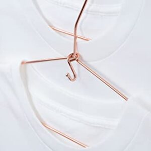 KOOBAY Clothes Hanger 72Pcs Connector Hooks Stable Hanger Rose Gold Metal Outfit Hangers Extender Clips Mini Cascading Hanger Hooks