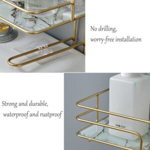 Bathroom Gold Holder Wallet Toilet Storage Shower Organizer Caddy Black Shelf Basket