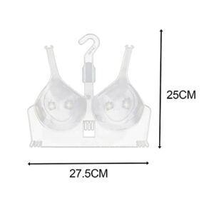 PETSOLA 5 Pieces Clear Bras Display Stand Multipurpose Bras Hangers for Shop Bathroom Home Organization