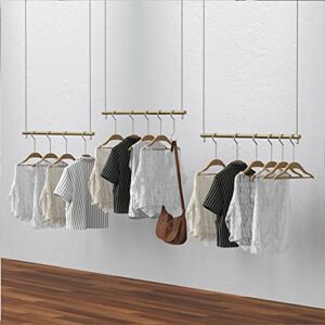 Household Products Adjustable Height Ceiling Hanging Clothes Racks, Retail Store Simple Garment Display Rack Home Storage Towel Rod, Wedding Dress Organization Clothes Rail