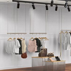 Household Products Adjustable Height Ceiling Hanging Clothes Racks, Retail Store Simple Garment Display Rack Home Storage Towel Rod, Wedding Dress Organization Clothes Rail