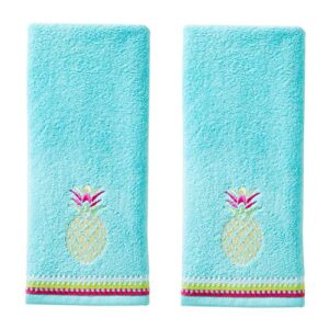 skl home colorful pineapple hand towel set, 2 count