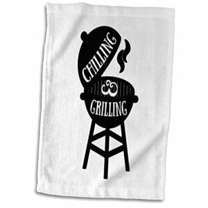 3drose 3drose - rosette - bbq life - chilling and grilling - towels (twl-364259-1)