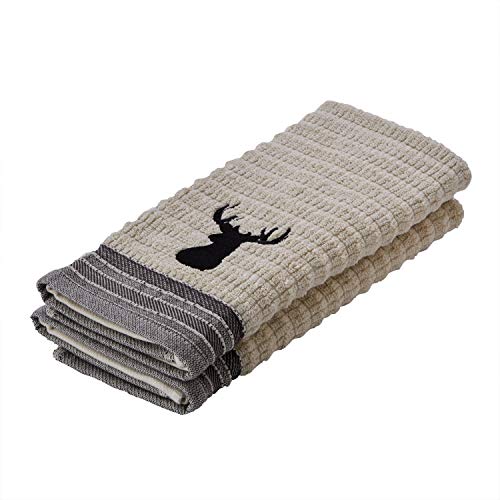 SKL Home Aspen Lodge Hand Towel Set, Cotton, Wheat Small