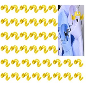 40 pack double sided clothes hanger connector hooks, space saving hanger hooks to create up to 5x more closet space,plastic hanger hooks space saver,hanger extender clips fits most types of hangers