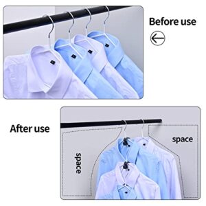 40 Pack Double Sided Clothes Hanger Connector Hooks, Space Saving Hanger Hooks to Create Up to 5X More Closet Space,Plastic Hanger Hooks Space Saver,Hanger Extender Clips Fits Most Types of Hangers