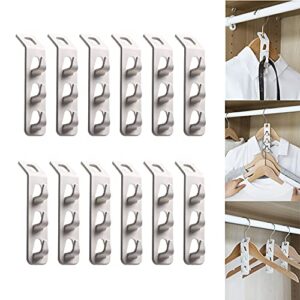clothes hanger connector hooks, cascading clothes hanger hooks, pace saving series multi-function multi-layer wall chest hanger hook(12 pcs)