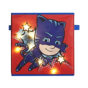 Idea Nuova PJ Masks 2 Pack Collapsible Storage 11.5" Cubes with LED Lights