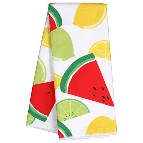 CGT Hello Sweet Summer Watermelon Tropical Summer Hand Towels Party Barbecue Kitchen Bathroom Home Decor (Set of 2)