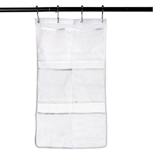 Dingq 6 Pocket Bathroom Save Space Tub Shower Hanging Mesh Organizer Caddy Storage Bag