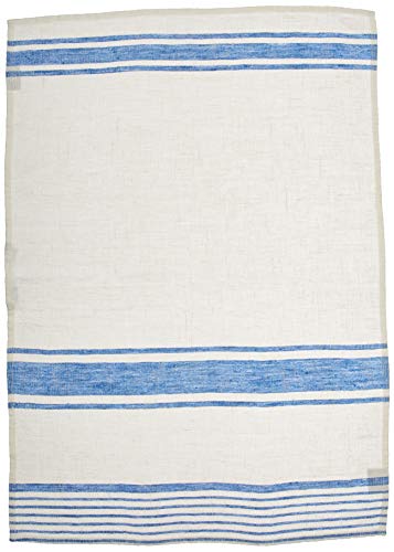 LinenMe Tuscany Hand and Guest Towels, 18" x 28", Off White/Blue