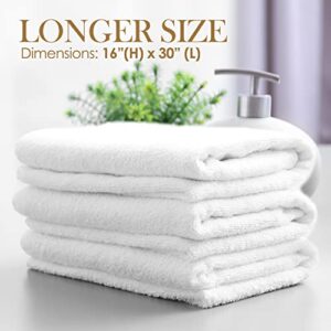 Elaine Karen 6 Pack Premium Hand Towels – 100% Cotton Extra Soft Hand Towels, Highly Absorbent, Hotel & Spa Quality Bathroom Hand Towels 16x30 - White