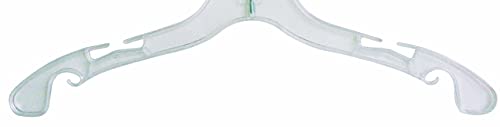 Clear Plastic Kids Top Hanger, Box of 100 Small 12 inch Space Saving Child hangers w/ Notches and 360 Degree Chrome Swivel Hook by The Great American Hanger Company