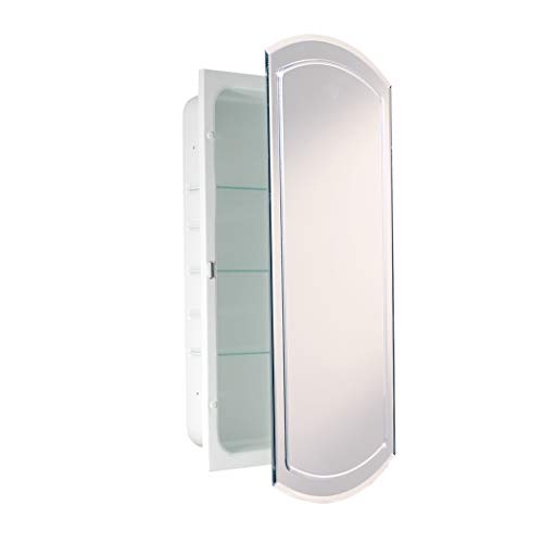 Head West 8209 Medicine Cabinet Mirror, 16 X 30, White
