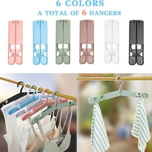 Foldable Clothes Hangers Portable Travel Folding Hangers Drying Rack Lightweight for Home and Trip (White)