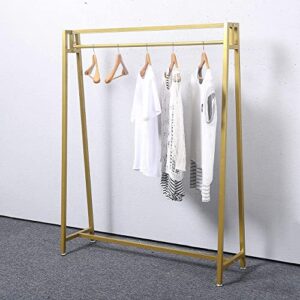wjjayy moden metal clothes rack with clothing hanging rack organizer for laundry drying rack display racks garment racks,gold