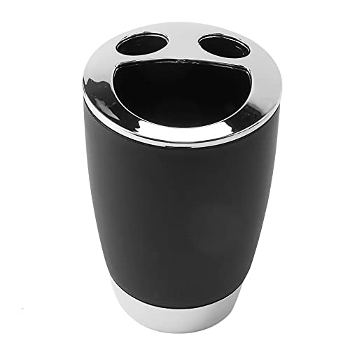 KVSERT 4Pcs/Set Bathroom Suit Set Bathing Accessories Includes Soap Box Cup Toothbrush Holder Soap Dispenser Soap Set Black