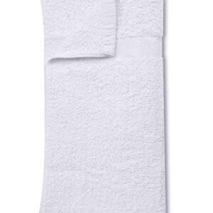 GOLD TEXTILES 24 New White (15x25 Inches) Hotel Hand Towels Cotton Blend Thin Light Weight Quick Drying