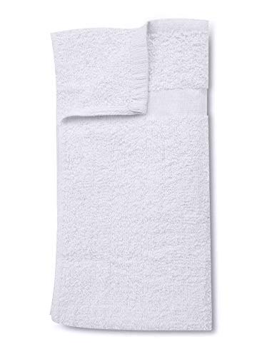 GOLD TEXTILES 24 New White (15x25 Inches) Hotel Hand Towels Cotton Blend Thin Light Weight Quick Drying