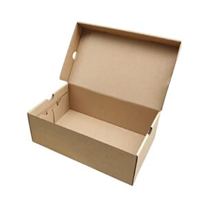 baoblaze kraft paper shoe storage box assemblable shoes case shoes display box shoes holder dustproof shoes organizer for entryway home, 33cmx22cmx12cm