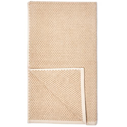 Amazon Basics Odor Resistant Textured Hand Towel, 16 x 26 Inches - 6-Pack, Beige