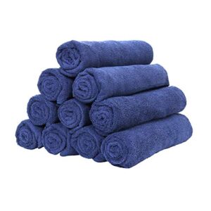 arkwright microfiber gym towel - (pack of 12) soft lightweight quick dry hotel quality hand towels, 300 gsm, sweat absorbent, perfect for workout, yoga, spa, bathroom, 16 x 27 in, navy