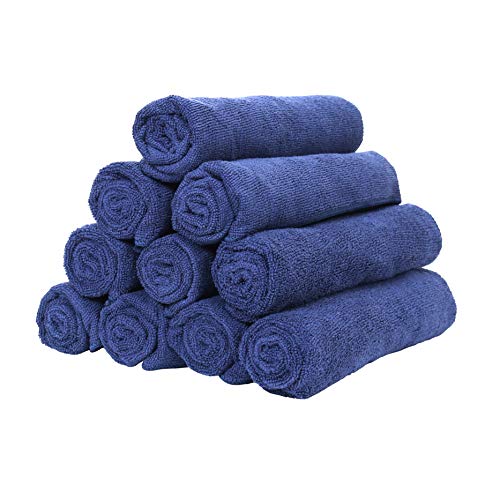 Arkwright Microfiber Gym Towel - (Pack of 12) Soft Lightweight Quick Dry Hotel Quality Hand Towels, 300 GSM, Sweat Absorbent, Perfect for Workout, Yoga, Spa, Bathroom, 16 x 27 in, Navy