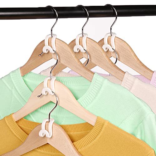 LiXiongBao 20 Pack Clothes Hanger Connector Hooks, Mini Cascading Hanger Rack Hooks for Stack Clothes, Huggable Style Hangers, Heavy Duty Space Saving for Closet (Grey)