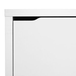 Baxton Studio Simms 3 Tier Modern Shoe Cabinet, White