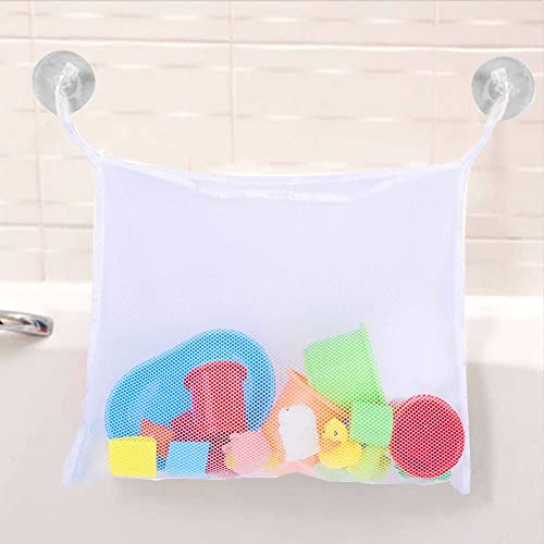 YANCAIYUNL 3 Pcs Bath Toy Storage Bath Toy Holder Removable Mesh Bag with 6 Extra Strong Suction Cups for Toy Storage Bags