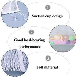 YANCAIYUNL 3 Pcs Bath Toy Storage Bath Toy Holder Removable Mesh Bag with 6 Extra Strong Suction Cups for Toy Storage Bags