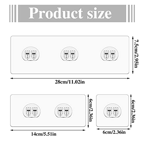 14 Pack Shower Caddy Adhesive Replacement, Adhesive Shower Hooks Strong Adhesive Wall Hooks Waterproof Adhesive Hooks for Shower Caddy, No Drilling