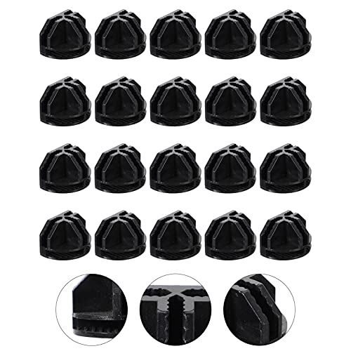 DOITOOL Cube Plastic Connectors Interlocking Connectors Wire Grid Cube Organizer Buckle Clips for Modular Closet Storage Organizer Black 20pcs