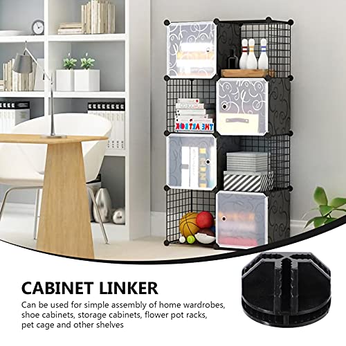 DOITOOL Cube Plastic Connectors Interlocking Connectors Wire Grid Cube Organizer Buckle Clips for Modular Closet Storage Organizer Black 20pcs