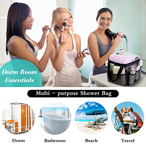 Attmu Mesh Shower Caddy Portable, Quick Dry Hanging Shower Tote Bag for College Dorm Room Essentials, Large Capacity Shower Caddy Dorm for Bathroom Gym Swimming