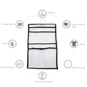 Skybenders Mesh 5 Pocket Hanging Shower Caddy 12in x 20in - Over the Door Or Shower Curtain Organizer, Perfect For The Gym, Your Next Cruise, RV Or Camping Trip. Most Desired Traveling Gift & Great For College Dorm Showers.