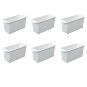 sterilite ice cube bin, white, 6-pack