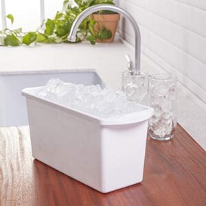 Sterilite Ice Cube Bin, White, 6-Pack