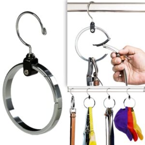 Closet Organization Bundle featuring 1 Multipurpose Rolly Hangers and 12 Hook hanger Connectors. This unbeatable combination is designed to solve your closet space limitations by creating space-saving