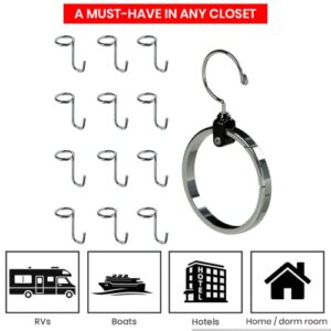 Closet Organization Bundle featuring 1 Multipurpose Rolly Hangers and 12 Hook hanger Connectors. This unbeatable combination is designed to solve your closet space limitations by creating space-saving