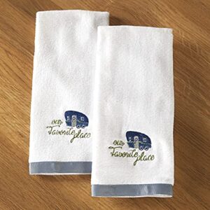 The Lakeside Collection Our Favorite Place is Together Bathroom Hand Towels - Set of 2