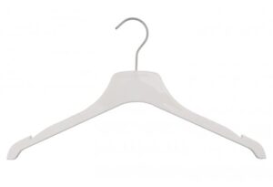 nahanco 9101750hu acrylic premium shirt hanger, 17", white (pack of 12)