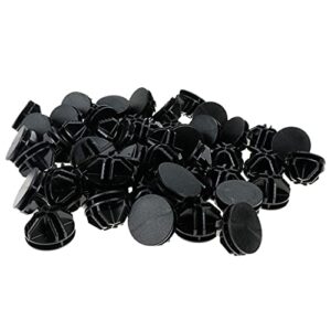 Quluxe 50 Pcs Wire Grid Cube Plastic Connectors for Modular Closet Storage Organizer and Wire Grid Cube Storage Shelving- Black