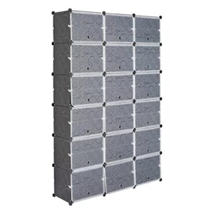 Expandable Shoe Storage Cabinet - 12 Tier Portable Closet Organizer with 72 Pair Capacity 36 Grids Tower Rack Shelf for Heels Boots Slippers - Black