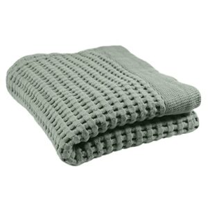 gilden tree waffle hand towels for bathroom quick drying lint free thin, modern style (sage grey)