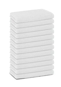 terry towels salon white 12 pack towels set pk 12 cotton saloon soft gym towel-(white)-16 x 27-ringspun cotton softness and absorbency, easy care
